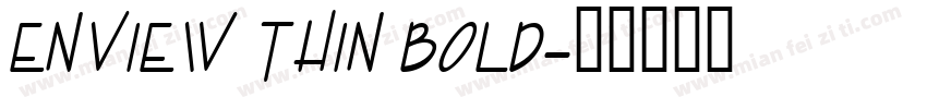 Enview Thin Bold字体转换